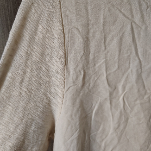 👚NWT  rbx  Ivory Multi Textured Long Sleeve Blouse L - Picture 5 of 10